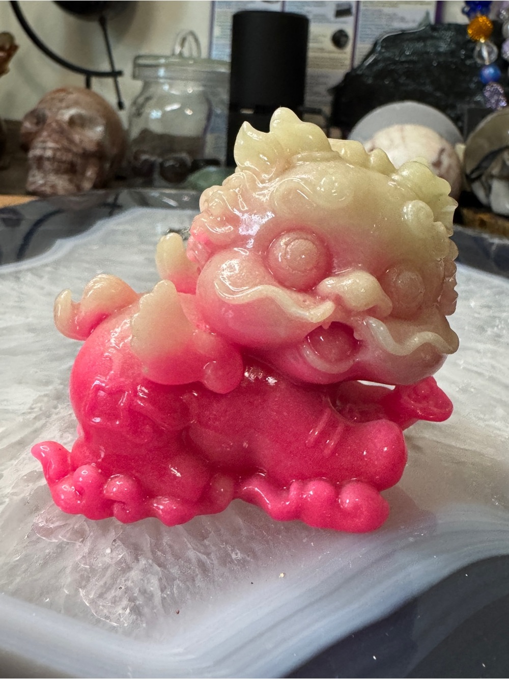 Crystal Fung Dog/Dragon Figure